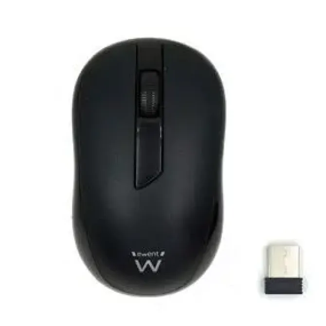 EWENT RATON INALAMBRICO 2.4HZ - RECEPTOR USB-A - 1000DPI - 1 BATERIA AA (INCLUIDA) - COLOR NEGRO