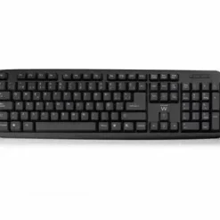 EWENT TECLADO CON CABLE - DISEÑO SLIM - CABLE USB-A DE 1.35M - COLOR NEGRO