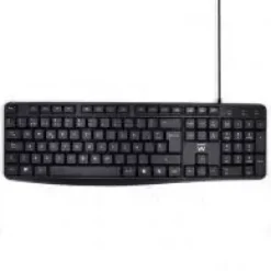 EWENT TECLADO CON CABLE DE OFICINA - 104 TECLAS - CABLE USB-A DE 1.35M - COLOR NEGRO