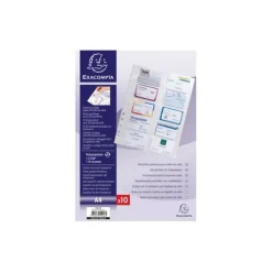 EXACLAIR FUNDA TARJETERO EXACOMPTA PP A4 10U 55046E MAK181056