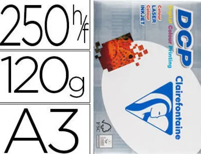 EXACLAIR PAPEL DCP A3 120GR 250H BLANCO 1845 MAK002279