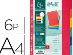 EXACLAIR SEPARADORES EXACOMPTA A4 CART. 6PEST 1406E MAK180827