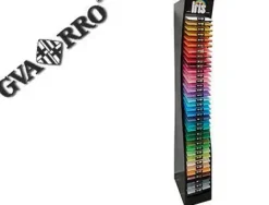 EXPOSITOR GUARRO METALICO VACIO 36 ESTANTES PARA CARTULINA IRIS DIN A4 185 GR 30X40X200 CM