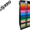 EXPOSITOR GUARRO METALICO VACIO 42 ESTANTES PARA IRIS 50X65 CM 185 GRS MEDIDAS 75X57X200 CM