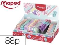 EXPOSITOR MAPED COLECCION PASTEL 88 PIEZAS SURTIDAS