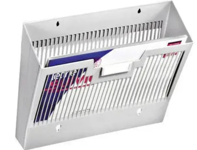 EXPOSITOR MURAL CEP DE PARED POLIESTIRENO REJILLA 1 COMPARTIMENTO GRIS 360X257X95 MM