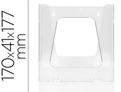 EXPOSITOR MURAL Q-CONNECT METACRILATO UN COMPARTIMENTO DIN A5 TRANSPARENTE 170X41X177 MM