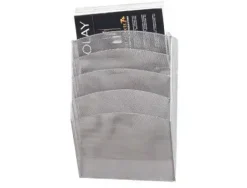 EXPOSITOR MURAL Q-CONNECT DE PARED 5 BANDEJAS DIN A4 PLATEADO 9,3X31,5X44 CM