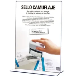 EXPOSITOR SOBREMESA"T"A4 VERT.TRANSP.