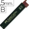 FABER-CASTELL MINAS SUPER-POLYMER PARA PORTAMINAS 0.5 MM HB - RESISTENTES Y SUAVES - ESTUCHE DE 12 MINAS
