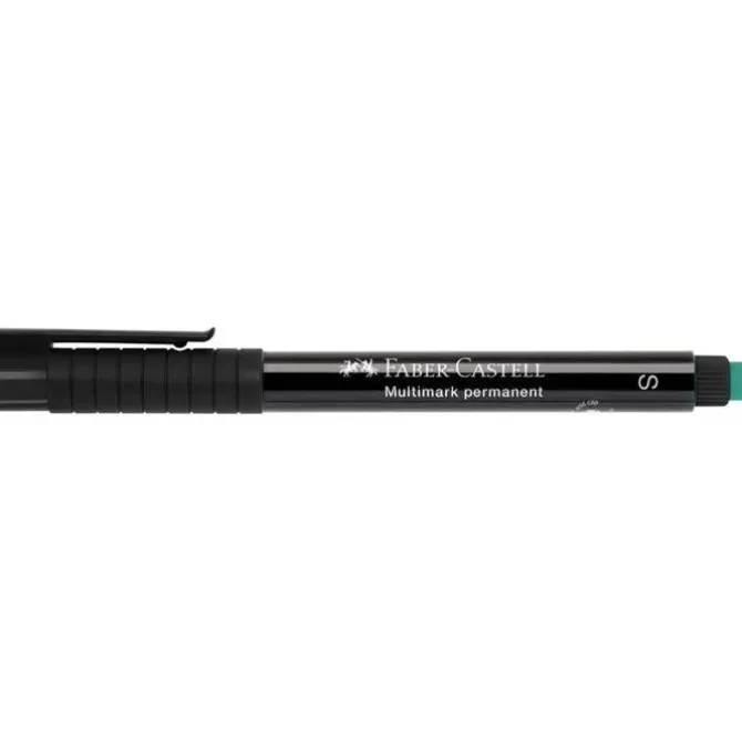 FABER-CASTELL MULTIMARK ROTULADOR PERMANENTE - ANCHO DE TRAZO 0.4MM - GOMA DE BORRAR INTEGRADA - RESISTENTE A LA LUZ Y AL AGUA - COLOR NEGRO