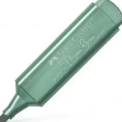 FABER-CASTELL ROTULADOR MARCADOR FLUORESCENTE TEXTLINER 46 - PUNTA BISELADA - TRAZO ENTRE 1.2MM Y 5MM - TINTA CON BASE DE AGUA - COLOR VERDE METALICO