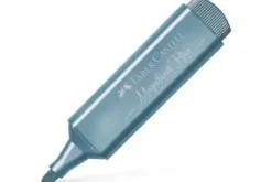 FABER-CASTELL ROTULADOR MARCADOR FLUORESCENTE TEXTLINER 46 - PUNTA BISELADA - TRAZO ENTRE 1.2MM Y 5MM - TINTA CON BASE DE AGUA - COLOR AZUL METALICO