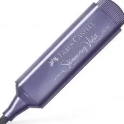 FABER-CASTELL ROTULADOR MARCADOR FLUORESCENTE TEXTLINER 46 - PUNTA BISELADA - TRAZO ENTRE 1.2MM Y 5MM - TINTA CON BASE DE AGUA - COLOR VIOLETA METALICO