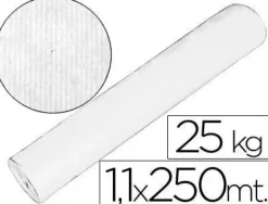 FABRISA BOBINA INDUSTRIAL DE PAPEL KRAFT BLANCO 1.1X300M