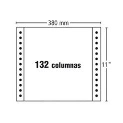 FABRISA CAJA 2500 HOJAS PAPEL CONTINUO 1 HOJA 70 G. 380 X 11 PAUTADO AZUL REF. 1381111