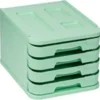 FAIBO MUEBLE PLASTICO 4 CAJONES VERDE PASTEL 1000M-34 28,5X37,5X23CM