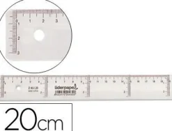 FAIBO REGLA DE PLASTICO PLANA TRANSPARENTE 20 CM REF. 41120 CS20425