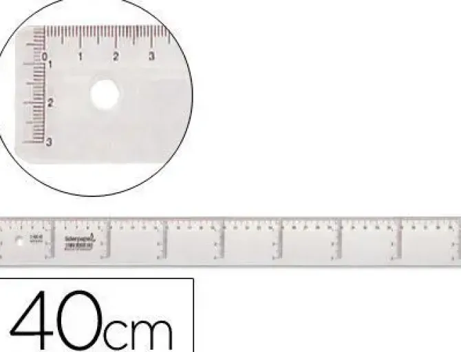 FAIBO REGLA DE PLASTICO PLANA TRANSPARENTE 40 CM. REF. 41140 CS20427