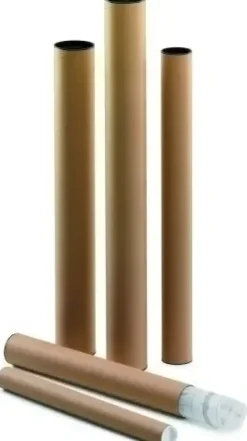 FAIBO TUBO CARTON P/ENVIOS 80X750MM 950-5 CON TAPAS DE PLASTICO