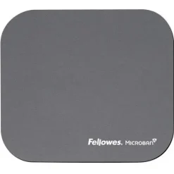 FELLOWES ALFOMBRILLA PARA RATON CON MICROBAN - PROTECCION ANTIBACTERIANA - BASE DE GOMA - 23.2X19.9CM - COLOR GRIS