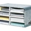 FELLOWES BANKERS BOX CLASIFICADOR DE SOBREMESA - MONTAJE AUTOMATICO FASTFOLD - CARTON RECICLADO CERTIFICACION FSC - COLOR GRIS