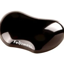 FELLOWES CRYSTAL REPOSAMUÑECAS FLEXIBLE DE GEL - RESISTENTE A LAS MANCHAS - COLOR NEGRO