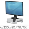 FELLOWES ELEVADOR PARA MONITOR CON 3 AJUSTES DE ALTURA - IDEAL PARA TRABAJO HIBRIDO - CANAL PARA DISPOSITIVOS CON CARGA - MATERIALES 100% RECICLADOS