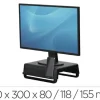 FELLOWES ELEVADOR PARA MONITOR CON 3 AJUSTES DE ALTURA - CANAL PARA DISPOSITIVOS CON CARGA - IDEAL PARA TRABAJO HIBRIDO - 100% RECICLADO
