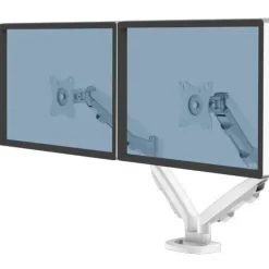 FELLOWES EPPA BRAZO PARA MONITOR DOBLE - HASTA 39 Y 8KG - AJUSTABLE CON MUELLE DE GAS - COLOR BLANCO