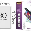 FELLOWES PACK DE 100 FUNDAS PARA PLASTIFICAR BRILLO A3 - 80 MICRAS - ALTA CALIDAD - TRANSPARENTE