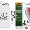 FELLOWES PACK DE 100 PORTADAS PARA ENCUADERNAR DE PVC A4 - 180 MICRAS - TRANSPARENTES