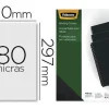 FELLOWES PACK DE 100 PORTADAS PARA ENCUADERNAR DE PVC A4 - 180 MICRAS - ACABADO DE CALIDAD - COLOR NEGRO
