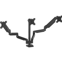 FELLOWES PLATINUM SERIES BRAZO PARA MONITOR TRIPLE - HASTA 27 Y 7KG - 2 PUERTOS USB - AJUSTABLE CON MUELLE DE GAS - SISTEMA DE GESTION DE CABLES - COLOR NEGRO