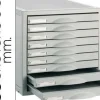 FICHERO CAJONES DE SOBREMESA 8409C 356X316X303 MM 9 CAJONES COLOR GRIS