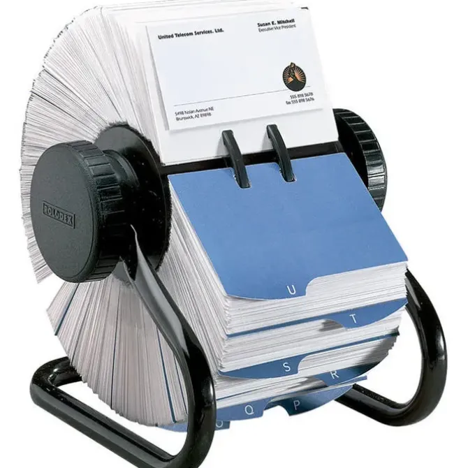 FICHERO ROTATIVO PARA TARJETAS ROLODEX 200 TARJETA