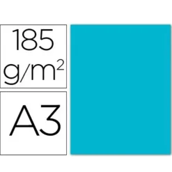FILA CARTULINA GUARRO A3 185G A.TURQ 50/UD 200040204 MAK655112