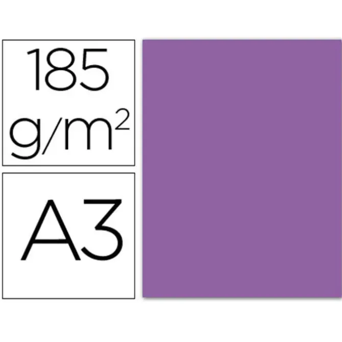 FILA CARTULINA GUARRO A3 185G VIOLET 200040197 MAK655113