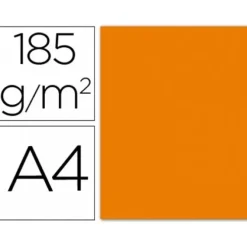 FILA CARTULINA GUARRO A4 185G NARANJA