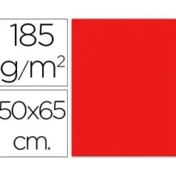 FILA CARTULINA GUARRO 50X65 185G ROJO 200040228 MAK649934