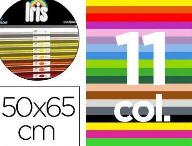 FILA CARTULINA 50X65 CAJA B 25HOJX11COLORS 0040831/40831 MAK295007