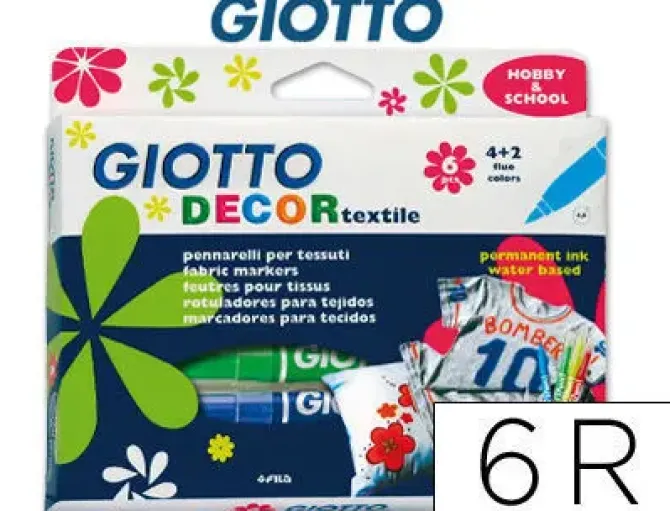 FILA ROTULADOR GIOTTO DECOR TEXTIL 6COL 494800 MAK860123