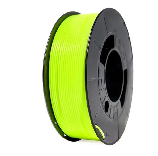 FILAMENTO 3D PLA - DIAMETRO 1.75MM - BOBINA 1KG - COLOR AMARILLO FLUORESCENTE