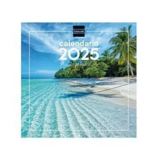 FINOCAM CALENDARIO 2025 PARED 30X30 PAISAJES PARADISIACOS