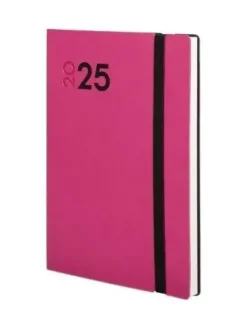 FINOCAMAGENDA ANUAL (2025) DYNAMIC MARA COSIDA TAPA FLEXIBLE CON GOMA Y4 120X170 S/V FUCSIA