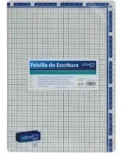 FRAGA FALSILLA PLASTICO A4 CUDRICULA 5MM 1CM PARA NO TORCERSE AL ESCRIBIR FR2106