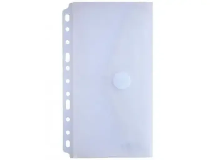 FRAGA CARPETA OFFICE BOX DOSSIER POLIPROPILENO CIERRE SUPERIOR V-LOCK RECIBO 130X225 MM CON FUELLE CRISTAL