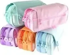 FRAGA PORTATODO ESTUCHE TRIPLE CON SOLAPA COLORES PASTEL 58305
