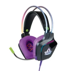 FR-TEC AURICULARES GAMING CON LUZ RGB - CONTROL DE VOLUMEN Y MUTE EN CABLE - MICROFONO FLEXIBLE - ALTAVOZ DE 50MM - CONEXION JACK 3.5MM Y USB 2.0 - COLOR NEGRO