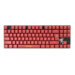 FR-TEC TECLADO MECANICO GAMING TKL COMPACTO ONE PIECE LUFFY - RETROILUMINACION - ANTI-GHOSTING - CABLE TRENZADO - COMPATIBLE CON PC - COLOR ROJO/NEGRO